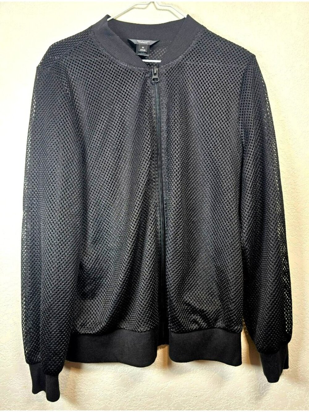 Simply Vera Wang Y2K Sheer Mesh Running Track Jacket Light Shell Lined Womens M